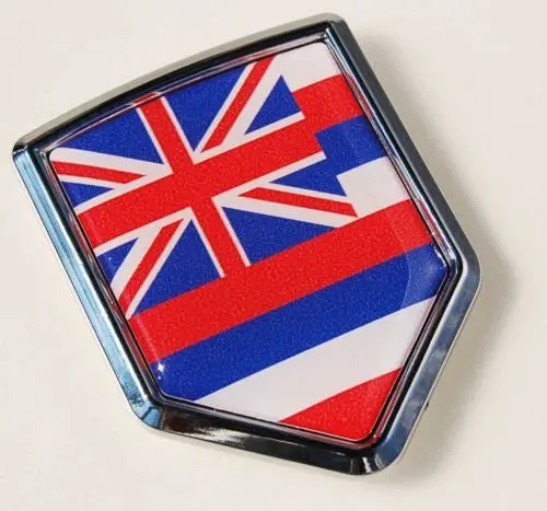 Hawaii Hi Usa State Flag Car Chrome Emblem Decal Sticker Bike Laptop Boat 3Dd Sticker Badge 1