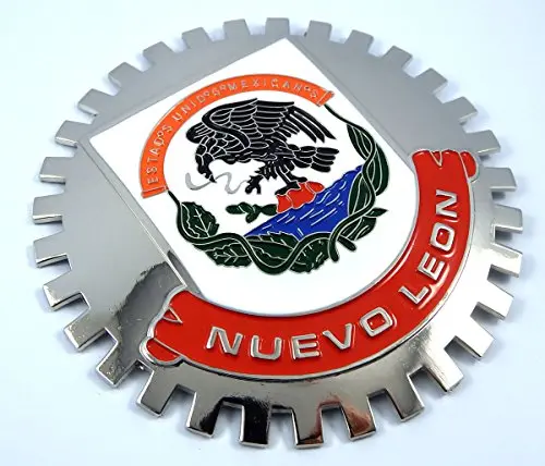 Nuevo Leon Mexico Grille Badge For Car Truck Grill Mount Mexican Flag 1