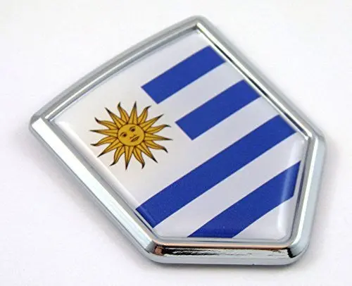 Uruguay Flag Car Chrome Emblem Decal Sticker Crest Badge 3D Badge 1
