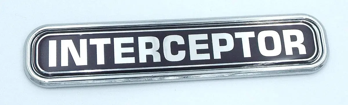 Interceptor Police Chrome Emblem 3D Auto Decal Car Bike Boat 5.3" 1