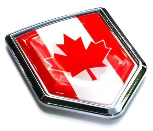 Car Chrome Decals Cbshd037 Canada Flag Canadian Emblem Chrome Car Decal Sticker 3D Badge Hood Bumper 1