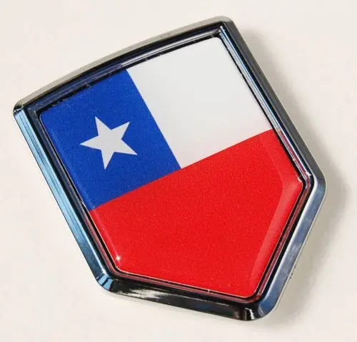Car Chrome Decals Cbshd042 Chile Flag Chilean Car Chrome Emblem 3D Decal Sticker 2