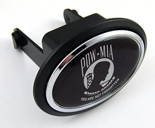 Pow Mia War Vietnam Flag Hitch Cover Cap 2" Receiver Black With Chrome & Dome 1