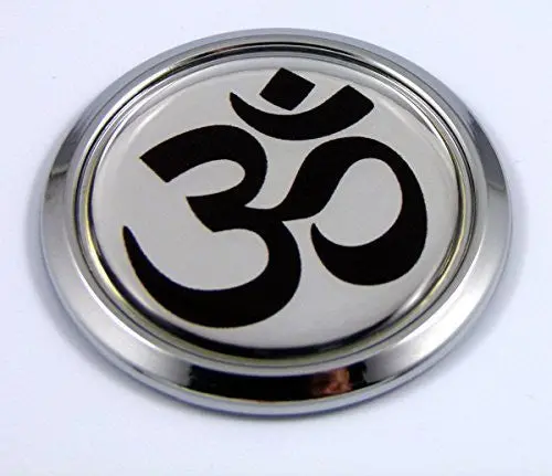 Aum Om Yoga Car Chrome Emblem Sticker Round Decal 3D Sticker 1