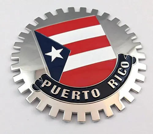 Puerto Rico Grille Badge For Car Truck Grill Mount Puerto Rican Flag 1
