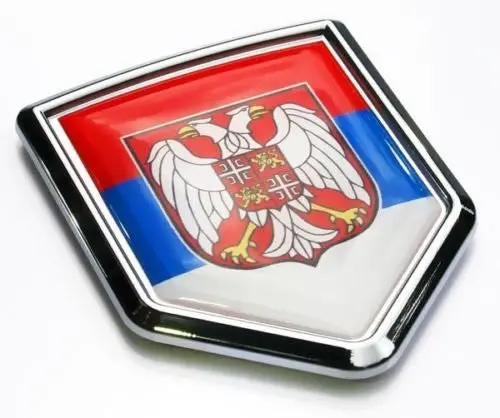 Car Chrome Decals Cbshd187 Serbia Flag Serbian Emblem Chrome Car Decal Sticker 1