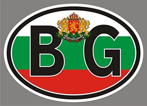 2 Bulgaria Bg Oval Stickers Flag Decal Bumper Car Emblem Vinyl Sticker Cl010 1