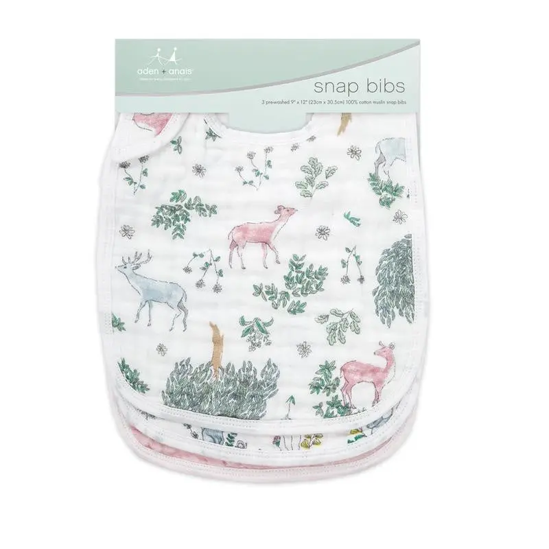 Aden & Anais - Snap Bibs (3 Pack) - Forest Fantasy 1