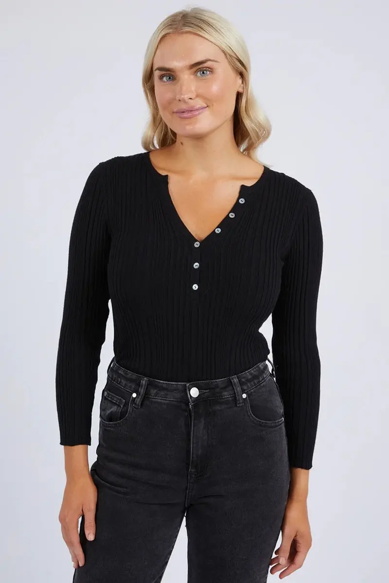 Foxwood - Hannah Rib Knit - Black 1
