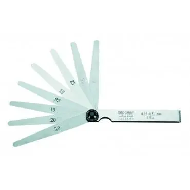 Gedore Feeler Gauge Set, Fan Pattern 0.05-1.00Mm 1