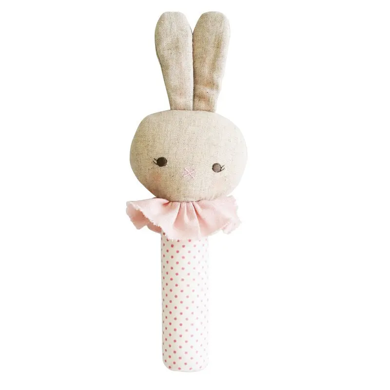 Alimrose - Roberta Bunny Squeaker - Spot Pink 1