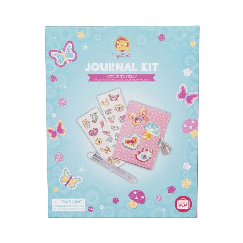 Tiger Tribe - Journal Kit - Sequins Stickers 1