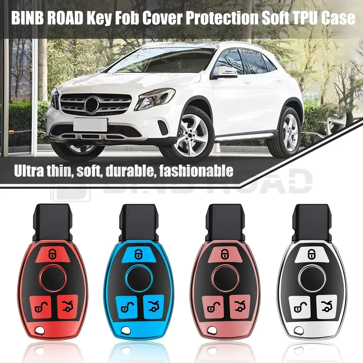 Us Key Fob Cover Compatible With Mercedes Benz 1