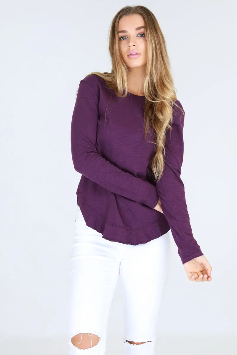 3Rd Story - Mossman Tee Long Sleeve - Violet 1