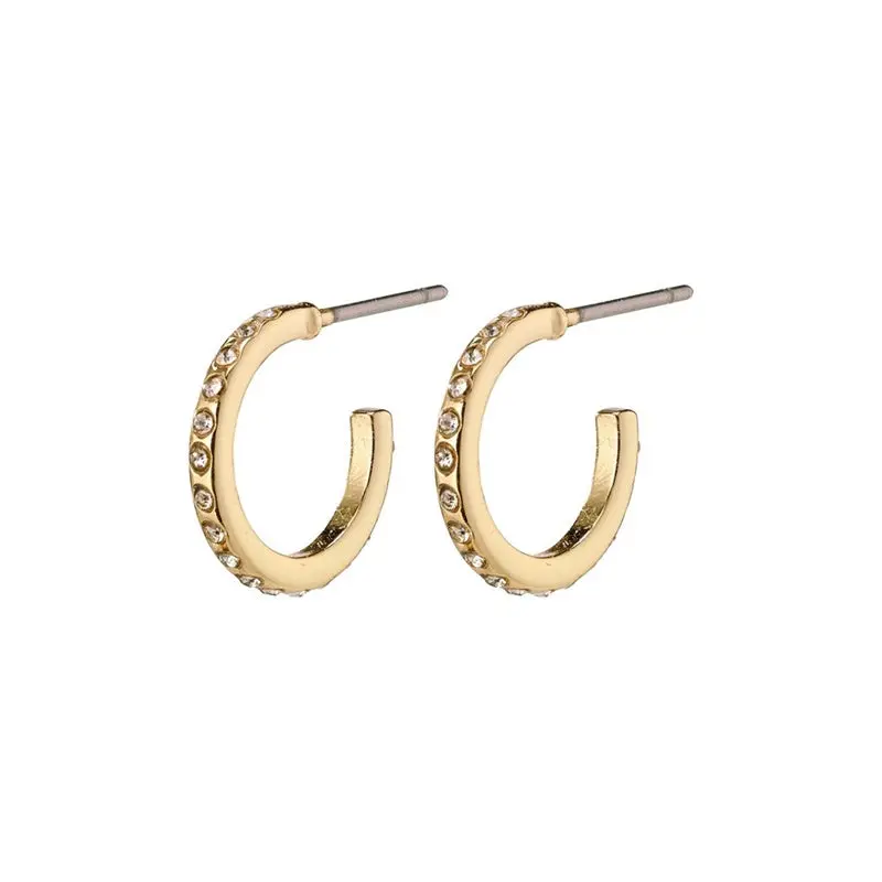 Pilgrim - Roberta Pi Earrings - Gold Plated Crystal 1