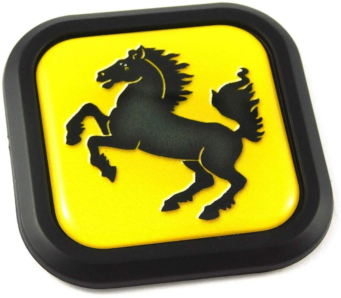 Stuttgart Flag Square Black Rim Emblem Car 3D Decal Badge Bumper 2" 1