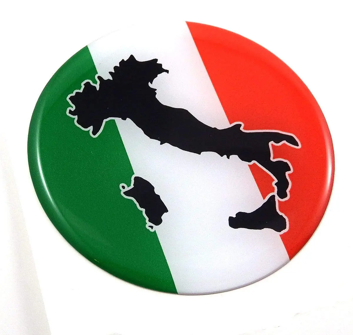 Italy Italia Italian Round Domed Decal Emblem Car Bike 2.44" 1