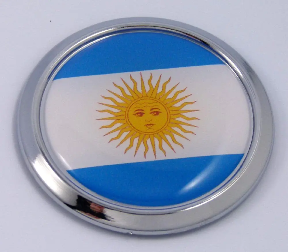 Argentina Round Flag Car Chrome Decal Emblem Bumper Sticker Bezel Insignia Badge 1