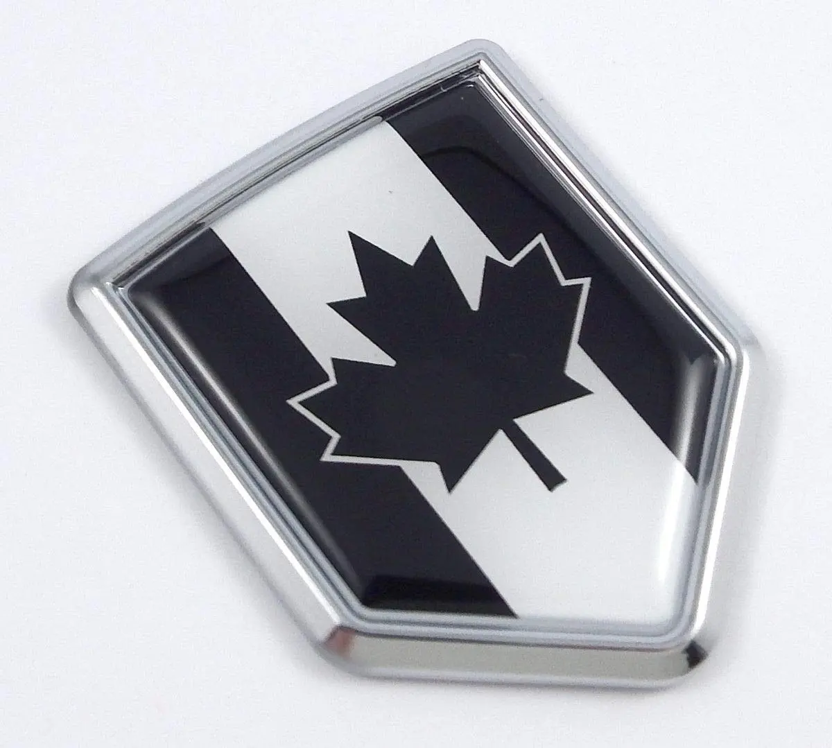 Canada Black Flag Chrome Car Emblem Auto Badge Decal Bumper 3D Sticker 1