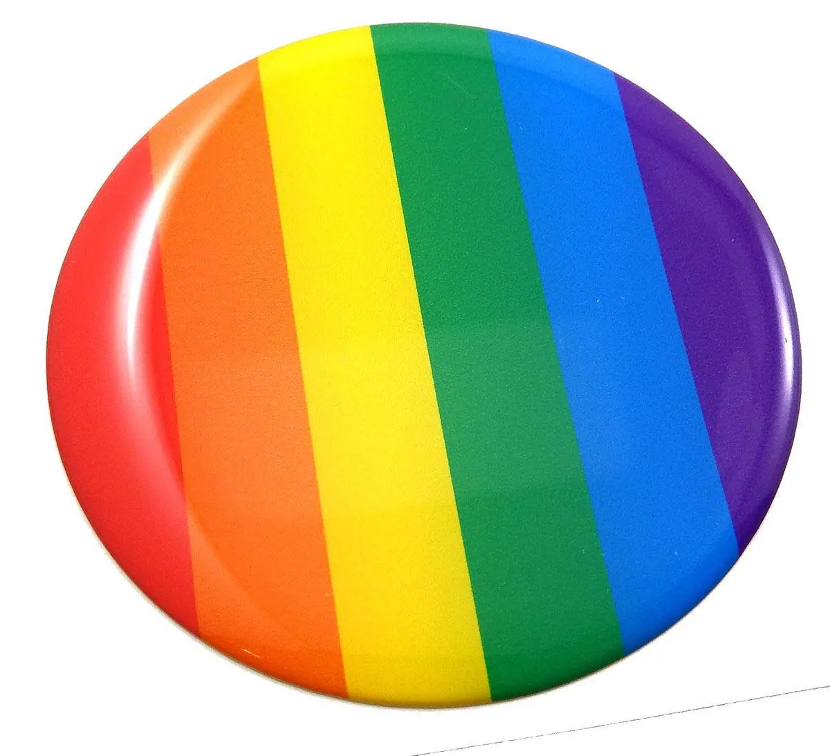 Pride Gay Lesbian Flag Round Domed Decal Emblem Car Bike 3D Sticker 2.44" 1