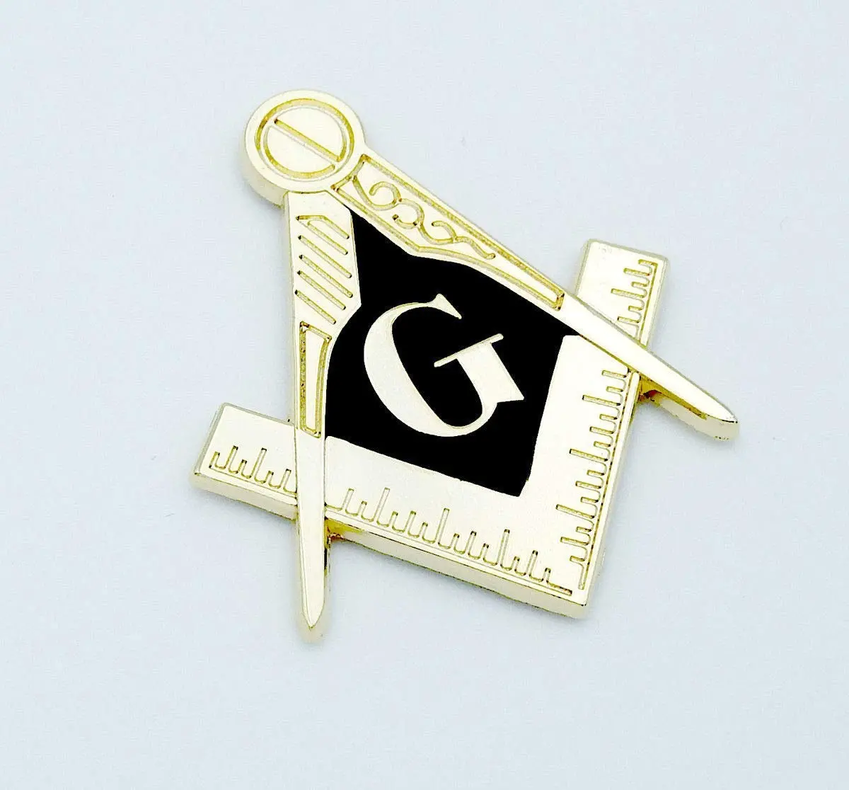 Mason Square And Compass Gold/Black Color Emblem Metal Car Decal Mas29-Sm 1