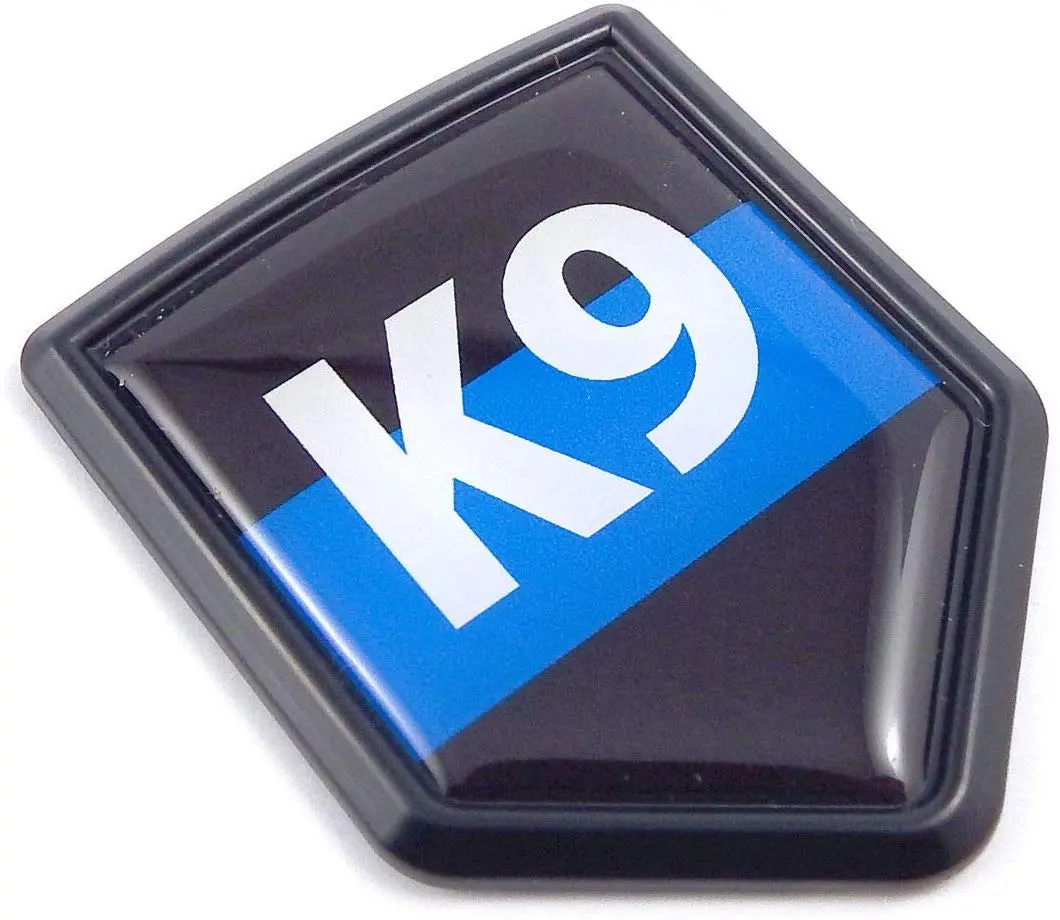 K9 Police Thin Blue Line Flag Black Shield Car Bike Decal Crest Emblem 3D 1