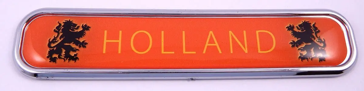Holland Netherland Flag Chrome Emblem 3D Auto Decal Sticker Car Bike Boat 5.3" 1