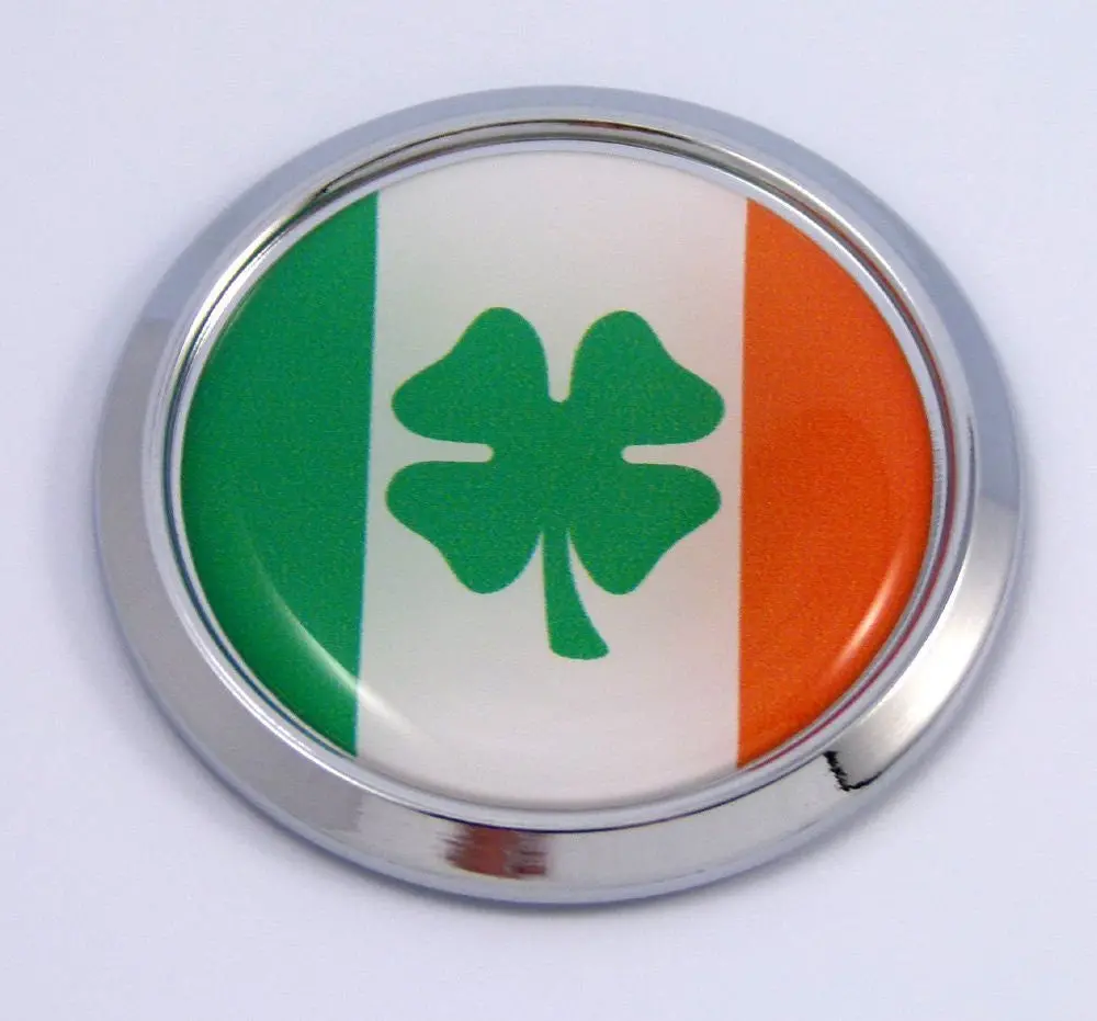 Ireland Irish Round Flag Car Chrome Decal Emblem Bumper Sticker Bezel Badge 1