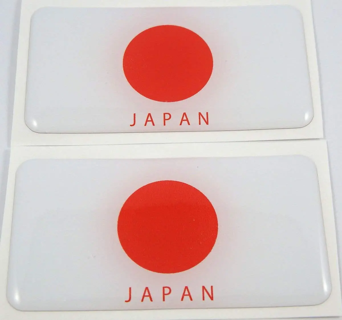 Japan Japanese Flag Domed Decal 3D Sticker Emblem 2.6" Set Of 2 Decals 1