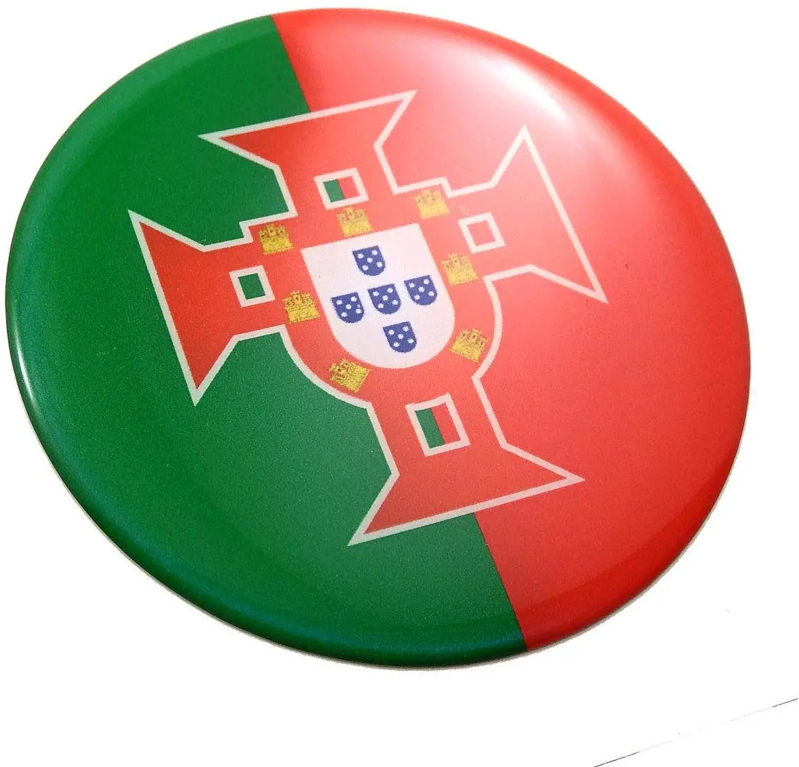 Portugal Portugese Round Domed Decal Emblem Car Bike 3D Sticker 2.44" 1