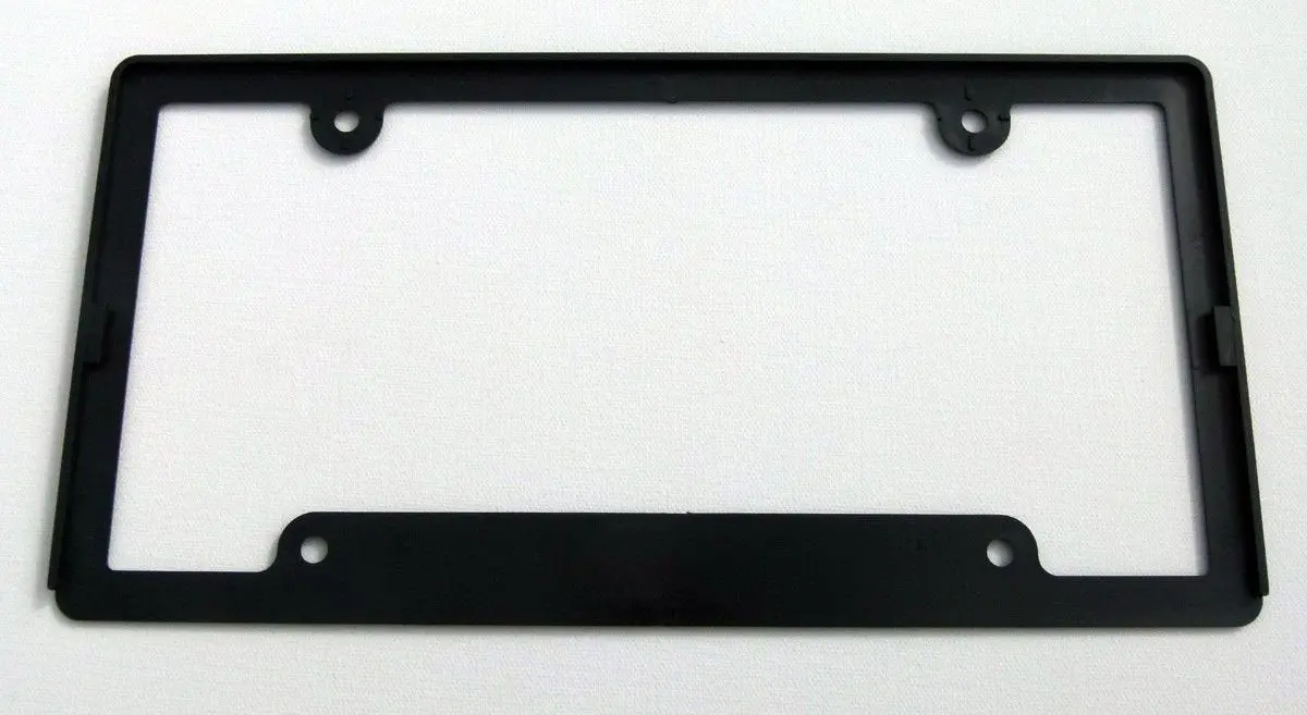 Mexico Mexican Flag Black Plastic Car License Plate Frame Domed Decal Insert 2
