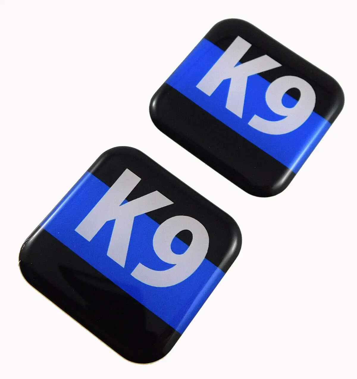 K9 Police K-9 Unit Flag Square Domed Decal Car Bike Gel Stickers 1.5" 2Pc 1