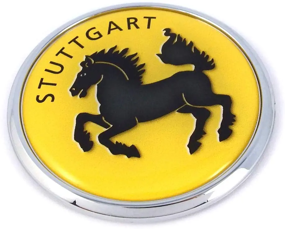 Stuttgart Flag 2.75" Car Chrome Round Emblem Decal 3D Sticker Badge 1