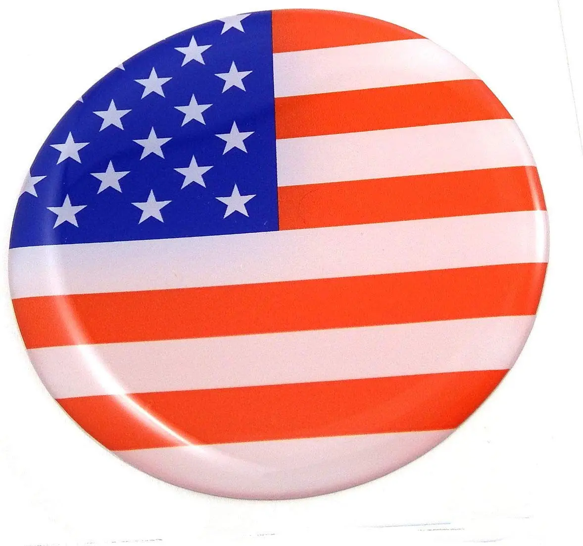 Usa American Flag Round Domed Decal Emblem Car Bike 3D Sticker 2.44" 1