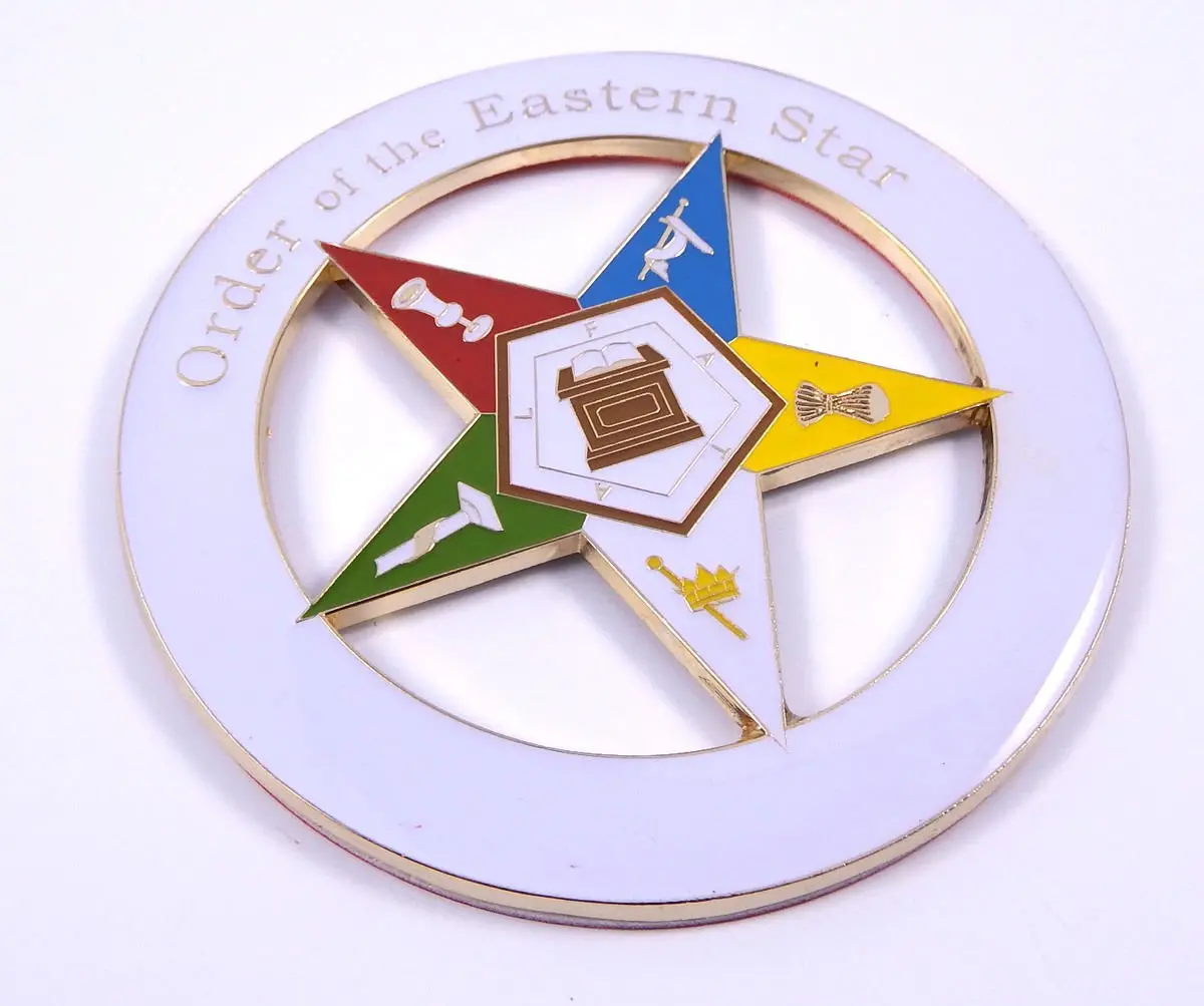 Car Chrome Decals Order Of Easter Star Masonic Emblem 3" Metal Emblem 3D Mas8 1