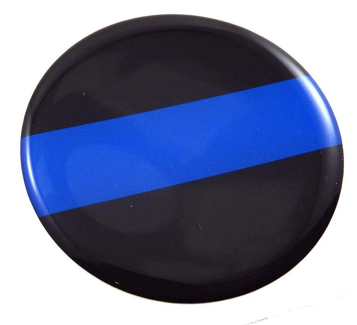 Thin Blue Line Police Round Domed Decal Emblem Car Bike 3D Sticker 2.44" 1