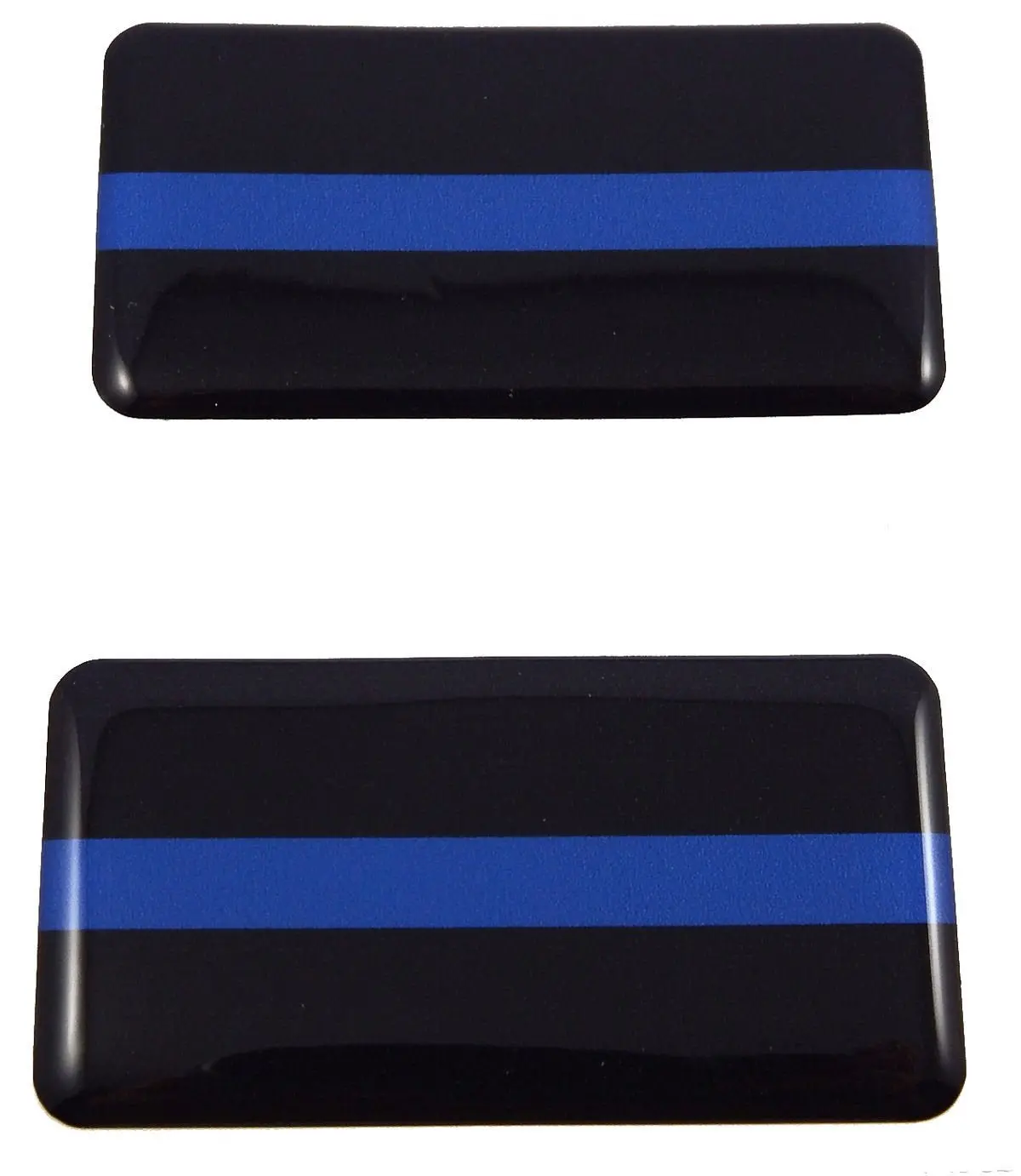 Thin Blue Line Police Flag Domed Decal 3D Sticker Emblem 2.6" Set Of 2 Decals 1