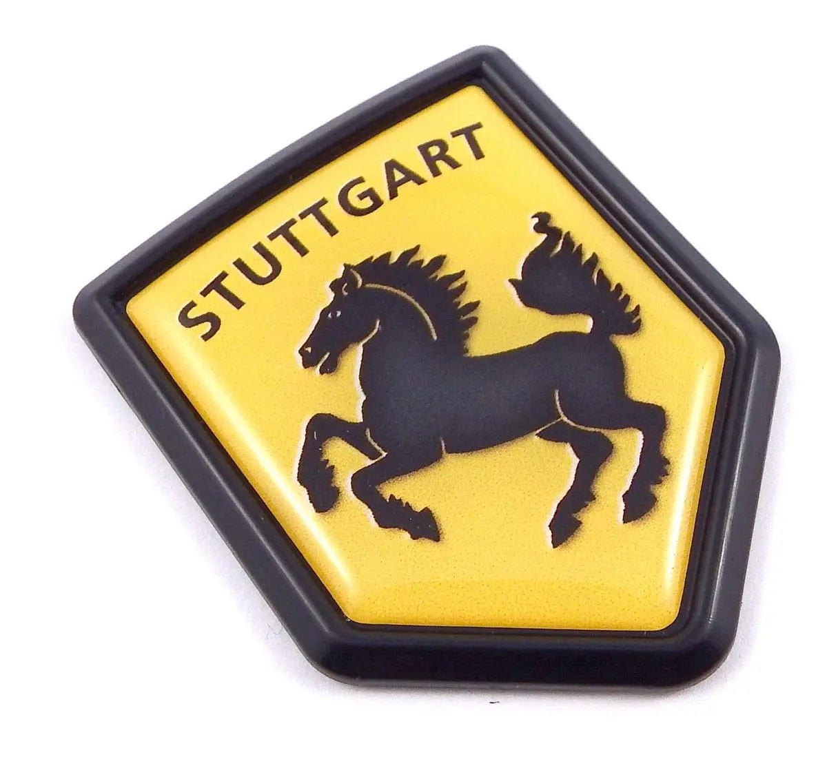 Stuttgart Flag Black Shield Emblem Car Bike Decal Crest 3D Sticker 1