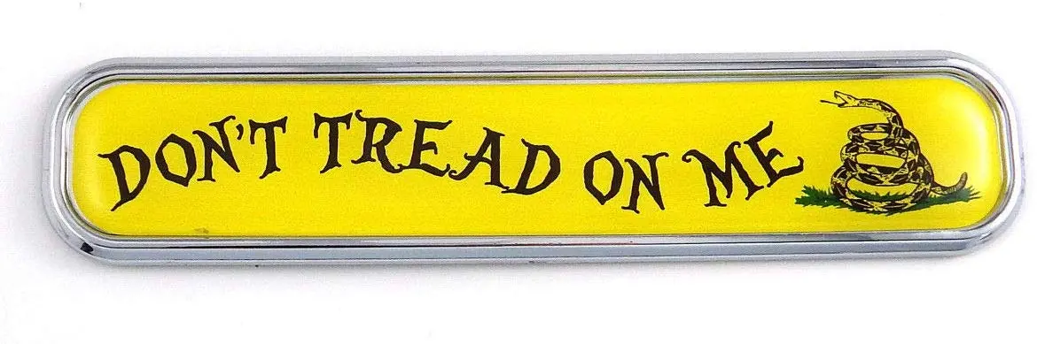Don't Tread On Me Car Chrome Emblem 3D Auto Decal Sticker For Car Bike Boat 5.3" 1