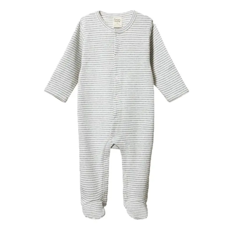 Nature Baby - Stretch & Grow - Grey Marle Stripe 1