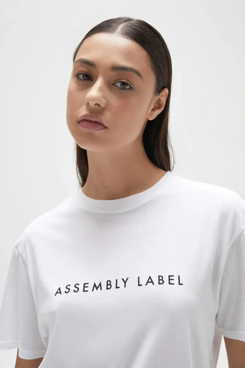 Assembly Label - Everyday Organic Logo Tee - White/Black 1