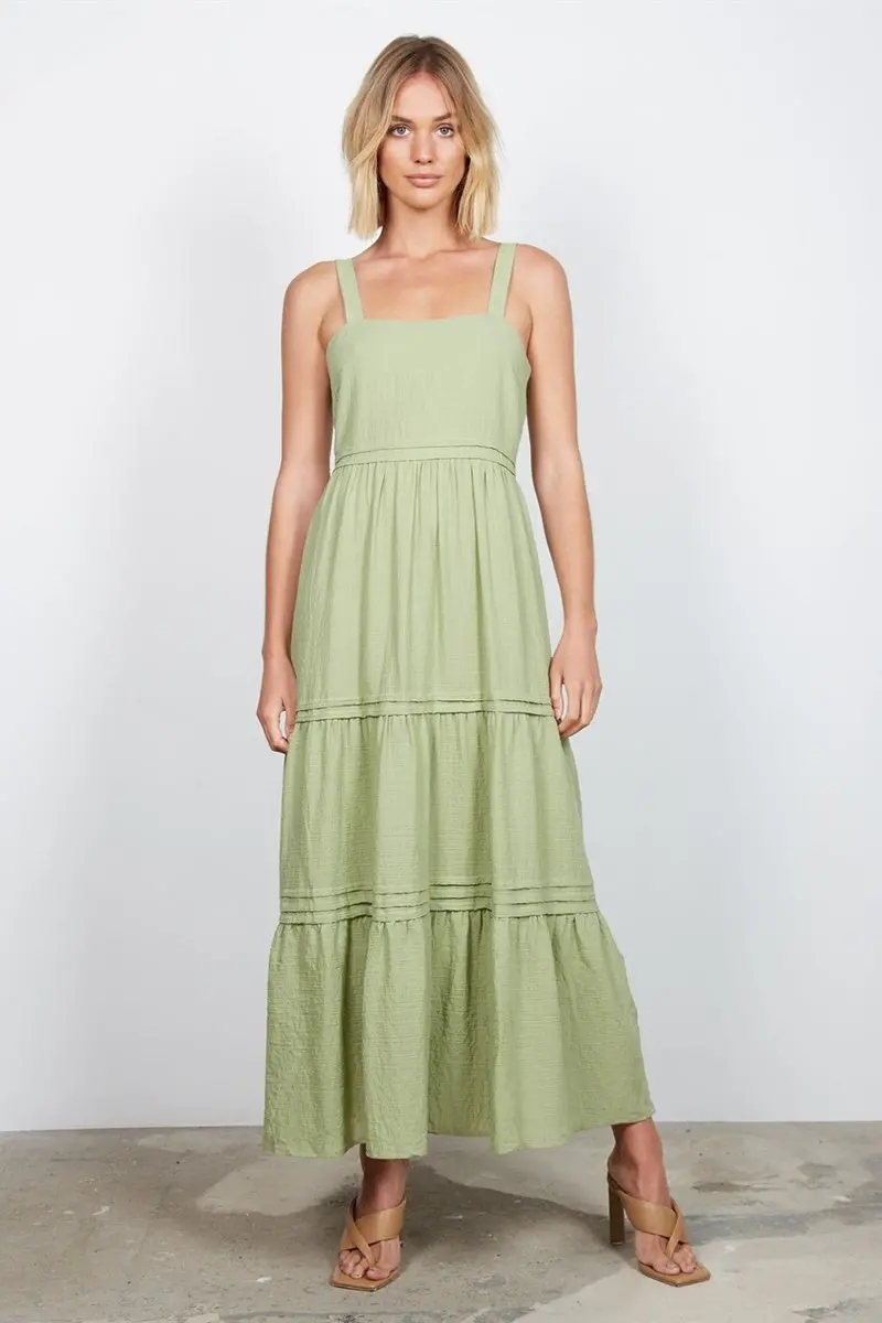 Wish - Balmoral Midi Dress - Sage 1