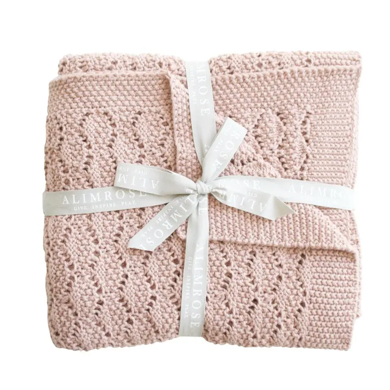 Alimrose - Organic Heritage Knit Baby Blanket - Blossom 1