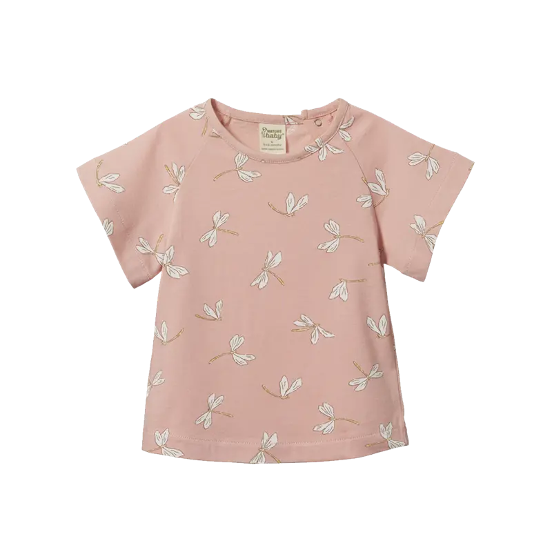 Nature Baby - Juniper Tee - Dragonfly Lily Print 1