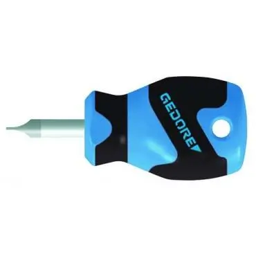 Gedore Screwdriver, Stubby, Slotted Head 1