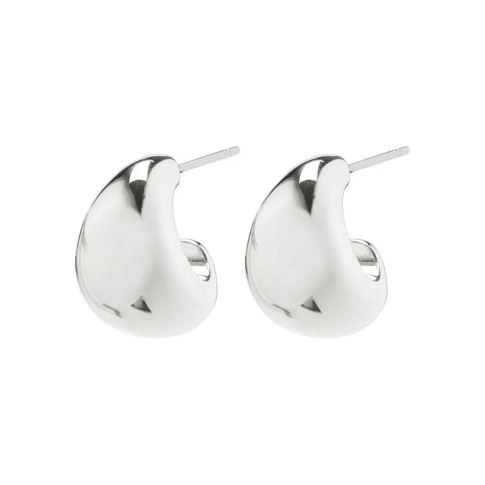 Pilgrim - Alexane Recycled Chunky Mini Hoop Earrings - Silver 1
