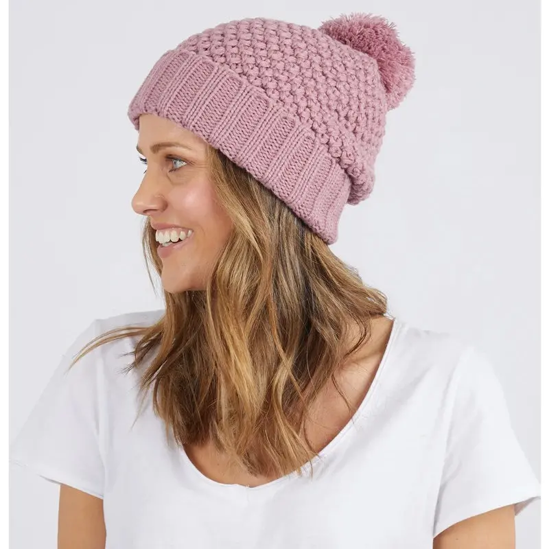 Elm - Berry Beanie - Dusty Pink 1