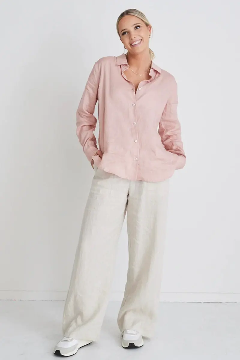 Re:Union - Supreme Rose Linen Oversized Shirt 1