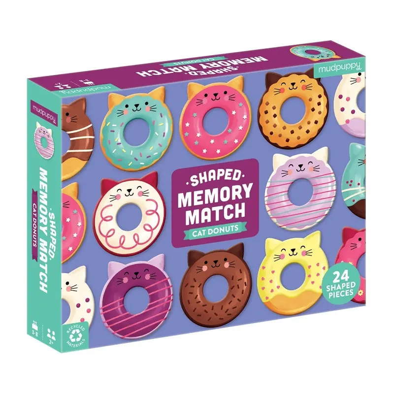 Mudpuppy - Cat Donuts Shaped Memory Match 1