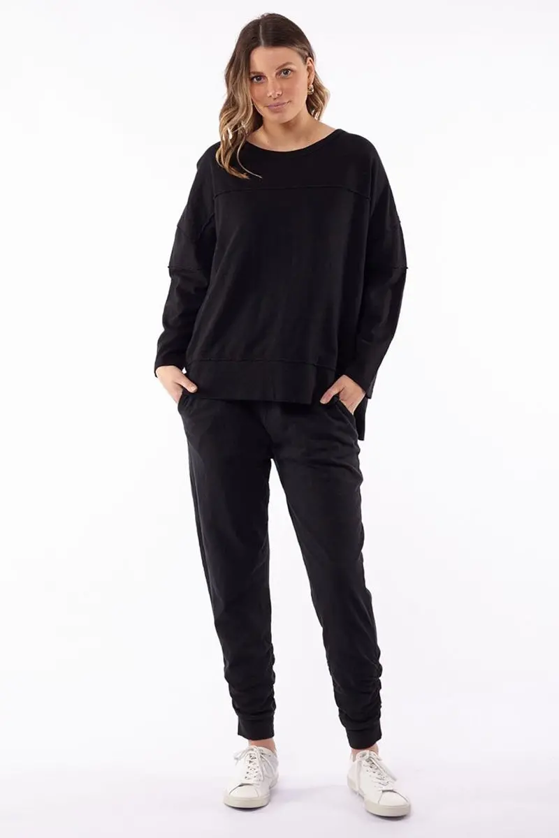 Foxwood - Jayne Throw On Top - Black 1